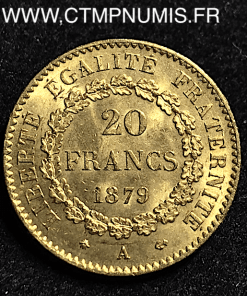 20 FRANCS OR GENIE III° REPUBLIQUE 1879 PARIS