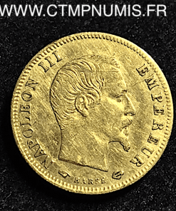 5 FRANCS OR NAPOLEON III TETE NUE 1857 A PARIS