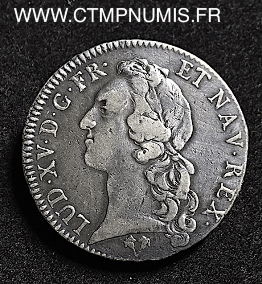 LOUIS XV ECU  AU BANDEAU 1742 G POITIERS