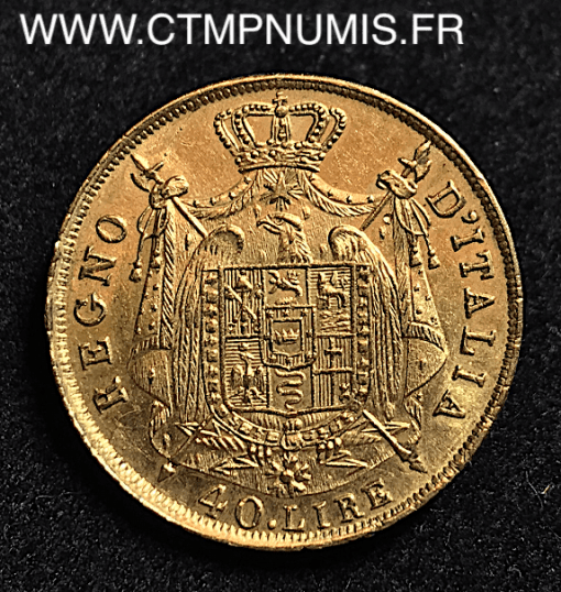 ITALIE 40 LIRE OR NAPOLEON I° 1812 M MILAN TTB+