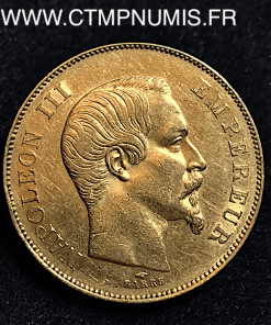 50 FRANCS OR NAPOLEON III TETE NUE 1856 PARIS