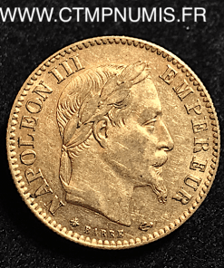 10 FRANCS OR NAPOLEON III TETE LAUREE 1865 A 