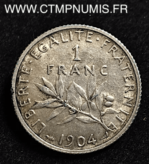 1 FRANC ARGENT SEMEUSE 1904