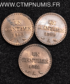 UN CENTIME DUPRE II° REPUBLIQUE 1848,49,51