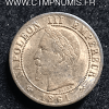 1 CENTIME NAPOLEON III TETE LAUREE 1861 K SUP