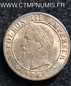 1 CENTIME NAPOLEON III TETE LAUREE 1861 K SUP