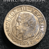 1 CENTIME NAPOLEON III TETE NUE 1857 W LILLE