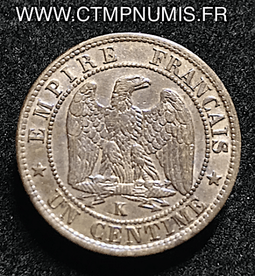 1 CENTIME NAPOLEON III TETE NUE 1857 BORDEAUX