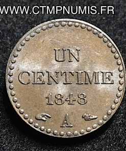 UN CENTIME DUPRE II° REPUBLIQUE 1848 A PARIS 