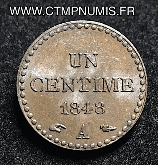 UN CENTIME DUPRE II° REPUBLIQUE 1848 A PARIS