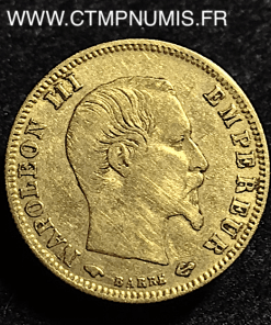 5 FRANCS OR NAPOLEON III TETE NUE 1859 A PARIS