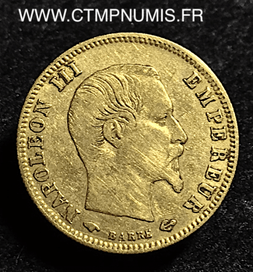 5 FRANCS OR NAPOLEON III TETE NUE 1859 A PARIS