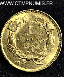 USA 1 DOLLAR OR TETE INDIENNE 1856 SUP 1,66 gr