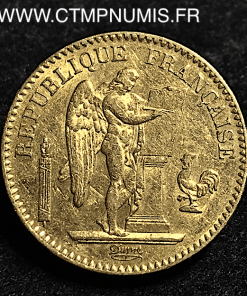  20 FRANCS OR GENIE III° REPUBLIQUE 1871 A PARIS 