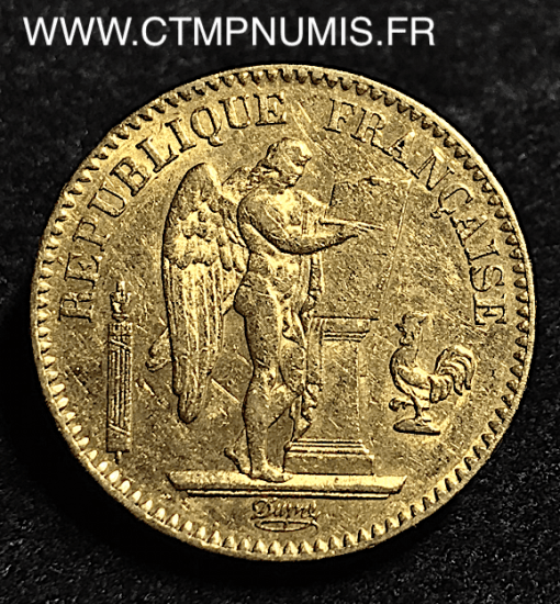 20 FRANCS OR GENIE III° REPUBLIQUE 1871 A PARIS