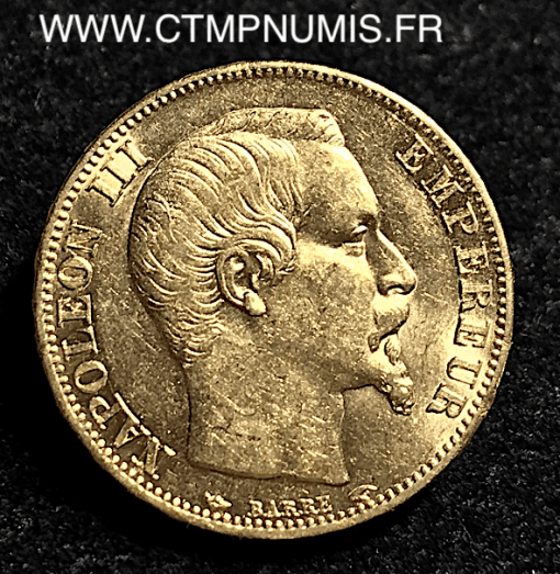 20 FRANCS OR NAPOLEON III TETE NUE 1853 PARIS