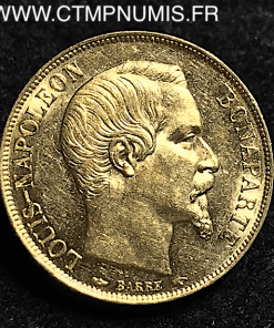 20 FRANCS OR LOUIS NAPOLEON 1852 A PARIS