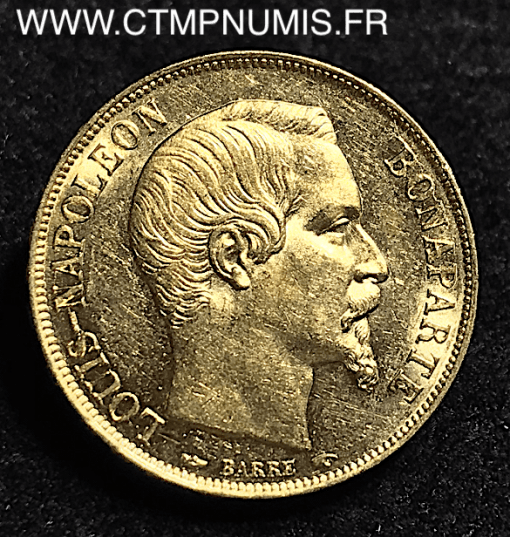 20 FRANCS OR LOUIS NAPOLEON 1852 A PARIS