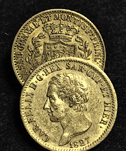  ITALIE 20 LIRE OR CHARLES FELIX 1827 TURIN