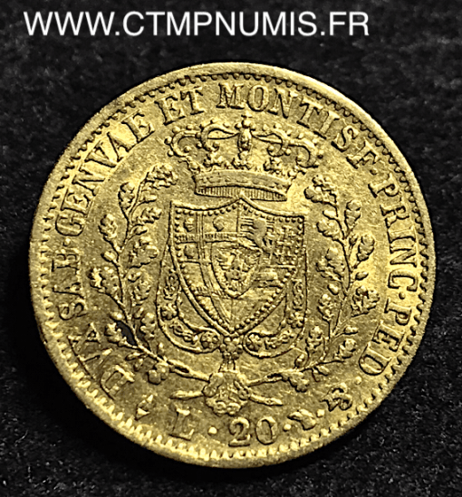 ITALIE  20 LIRE OR CHARLES FELIX 1828 TURIN