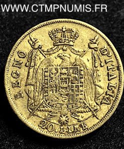 ITALIE 20 LIRE OR NAPOLEON I° 1813 M MILAN