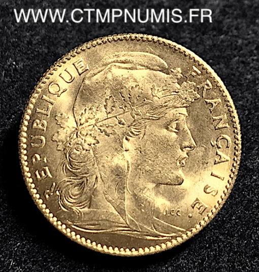 10 FRANCS OR COQ 1911 SPL