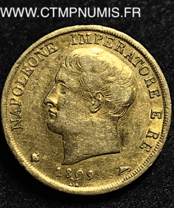 ITALIE 20 LIRE OR NAPOLEON I° 1809 M MILAN