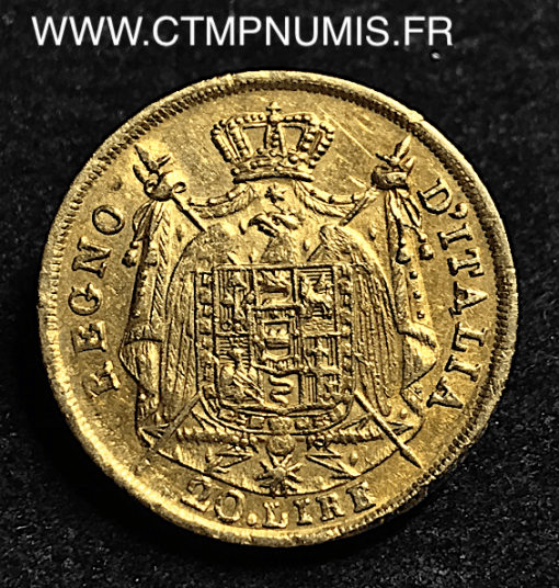 ITALIE 20 LIRE OR NAPOLEON I° 1809 M MILAN