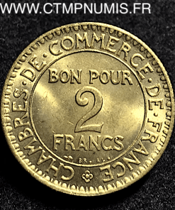 2 FRANCS CHAMBRES COMMERCE DOMARD 1922 