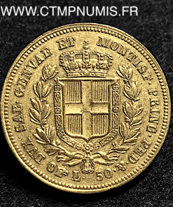 ITALIE 50 LIRE OR CHARLES ALBERT 1836 TURIN