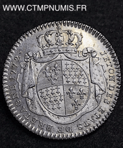 JETON ARGENT BRETAGNE LOUIS XV 1772 MORLAIX