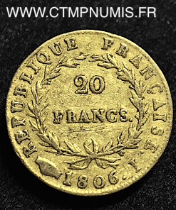 20 FRANCS OR NAPOLEON I° 1806 I LIMOGES