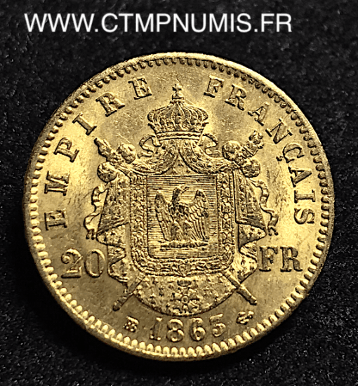 20 FRANCS OR NAPOLEON III 1863  STRASBOURG