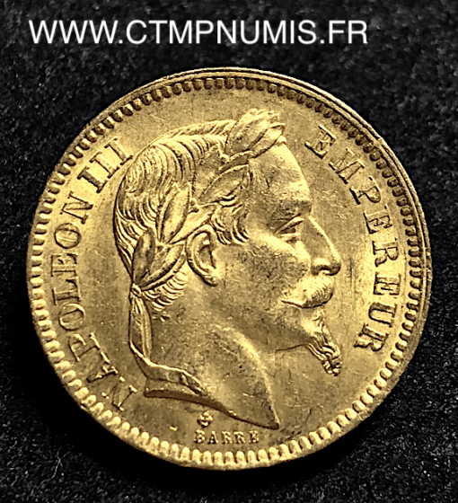 20 FRANCS OR NAPOLEON III 1863 STRASBOURG