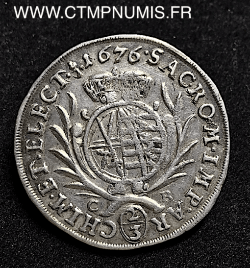 SAXE 2/3 TALER JEAN GEORGES 1676 DRESDE