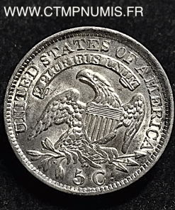 USA DEMI DIME 5 CENTS ARGENT 1830 TTB/SUP