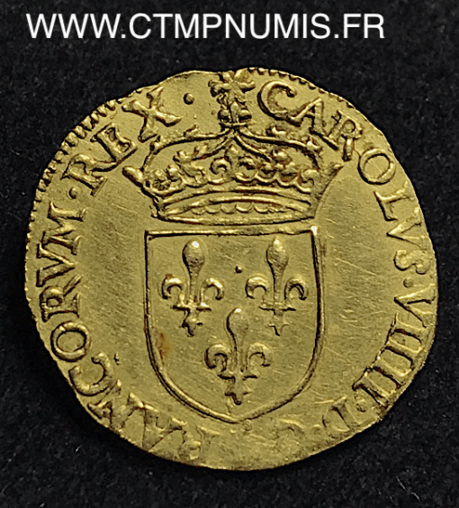 CHARLES IX ECU D'OR AU SOLEIL 1575 B ROUEN