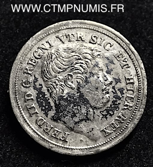 ITALIE DEUX SICILE 5 GRANA ARGENT 1836 NAPLES