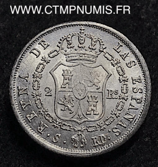 2 REALES ARGENT ISABEL II 1851 RD SEVILLE