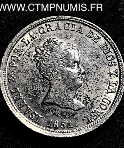 2 REALES ARGENT ISABEL II 1851 RD SEVILLE