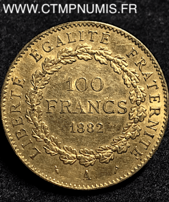 100 FRANCS OR GENIE 1882 A PARIS TTB