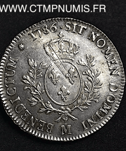 LOUIS XVI ECU ARGENT  1786 M TOULOUSE