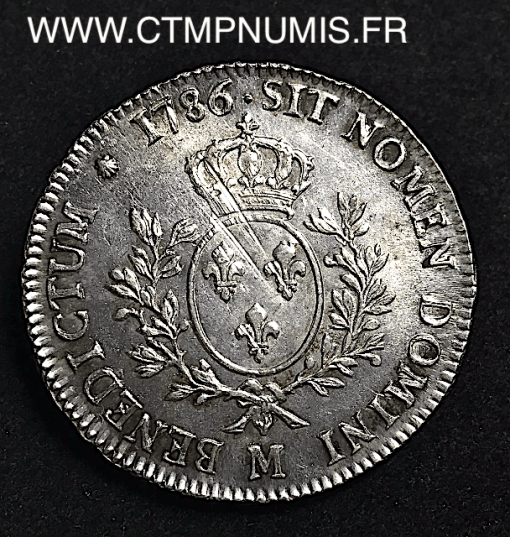 LOUIS XVI ECU ARGENT  1786 M TOULOUSE