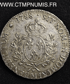 LOUIS XVI ECU ARGENT  1788 M TOULOUSE