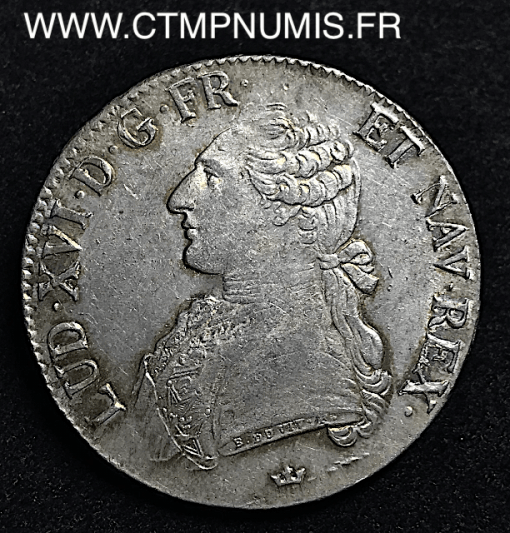 LOUIS XVI ECU ARGENT  1788 M TOULOUSE