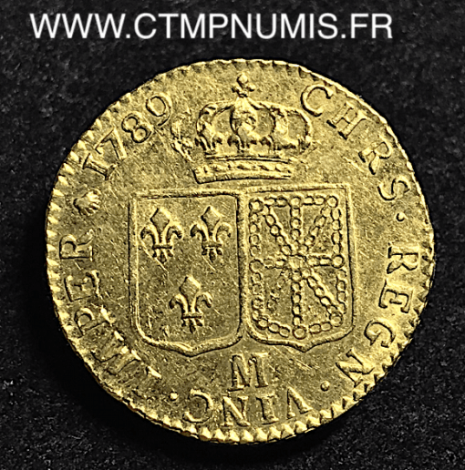 LOUIS XVI LOUIS D'OR 1789 M TOULOUSE