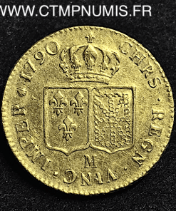 LOUIS XVI DOUBLE LOUIS D'OR 1790 M TOULOUSE