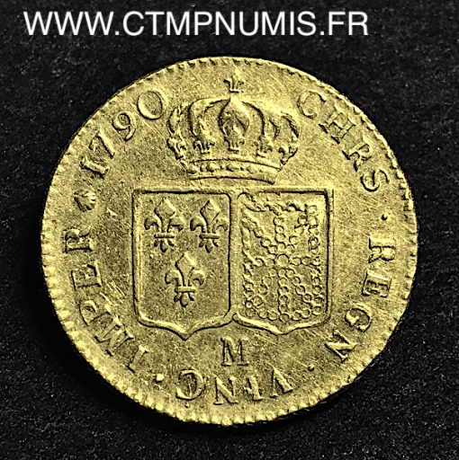 LOUIS XVI DOUBLE LOUIS D'OR  1790 M TOULOUSE