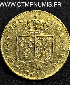  DOUBLE LOUIS D'OR BUSTE NU 1791 M TOULOUSE