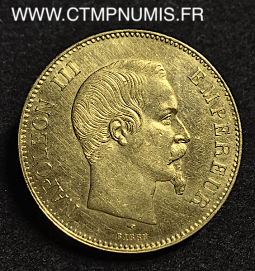 100 FRANCS OR NAPOLEON III TETE NUE 1856 PARIS